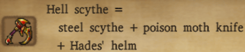 Hell Scythe Alchemy Recipe